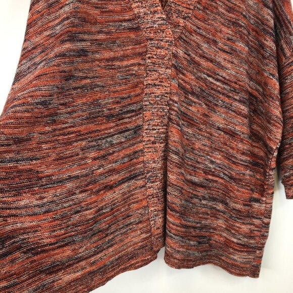 Pure Jill J.Jill Space Dyed V Neck Short Sleeve Sweater Size MP - Picture 5 of 12